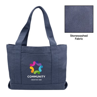 New! Stonewashed Boat Tote