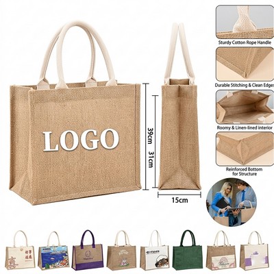 Reusable Burlap Tope Bags