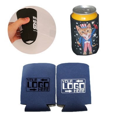 Custom Foldable 16Oz Can Cooler/Sleeves w/ 2 Side Imprint